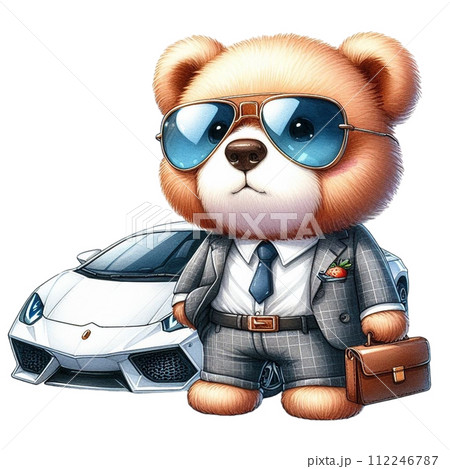 a bear with a car 112246787