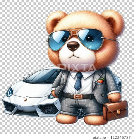 a bear with a car 112246787