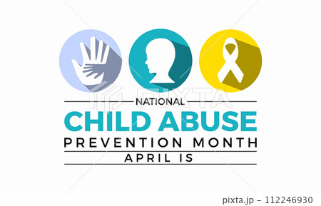 National Child Abuse Prevention Month Observed every year of April, Vector banner, flyer, poster and social medial template design. National Child Abuse Prevention Month Observed every year of April, Vector banner, flyer, poster and social medial template design. 112246930