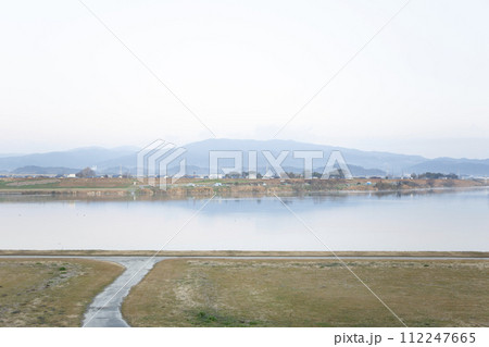久留米城跡から見る筑後川の風景 久留米城跡から見る筑後川の風景 112247665