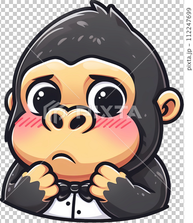 害羞的大猩猩背景透明 112247699