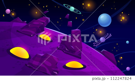 Alien planet surface for game ui designのイラスト素材 [112247824] - PIXTA