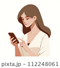 スマホを操作する女性 112248061