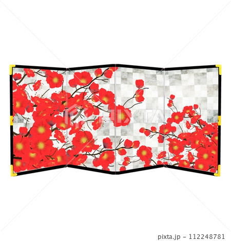 紅梅の銀屏風 紅梅の銀屏風 112248781