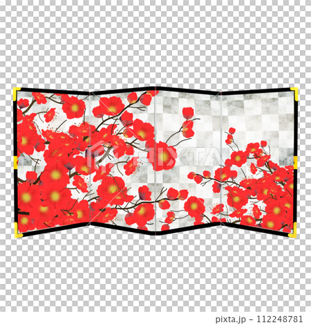 紅梅の銀屏風 紅梅の銀屏風 112248781