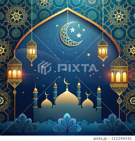 eid mubarak islamic background  112249142
