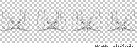 肛門の病気、痔・いぼ痔「内痔核Ⅰ～Ⅳ度」　図解イラスト、断面図 112249220