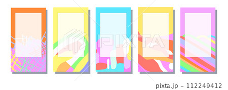 Trendy roll-up banner set template creative background design, abstract background, suitable or cover, poster and website, for business brochure or flyer design. 112249412
