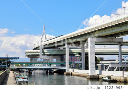 天保山JCTと天保山運河 112249984