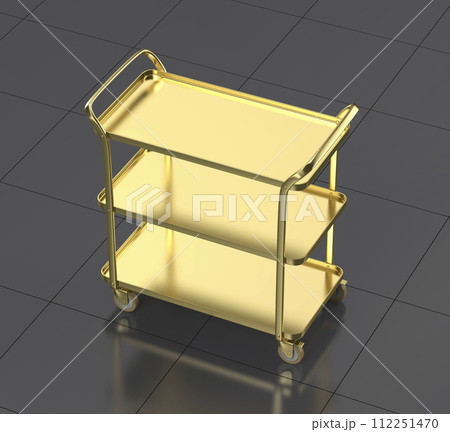 Golden food serving cart Golden food serving cart 112251470