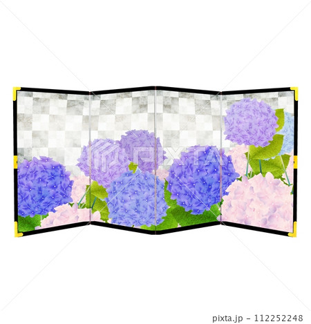 紫陽花の銀屏風 112252248