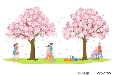 花見をする人々 112252799