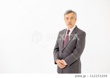シニア男性 ビジネス ポートレート シニア男性 ビジネス ポートレート 112253209
