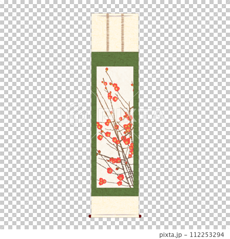 red quince hanging scroll 112253294