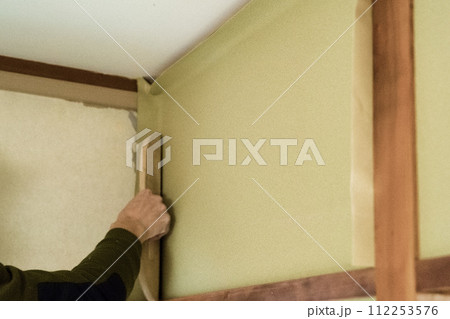 和室　壁クロス張替　壁紙　状況　工事写真　02 112253576