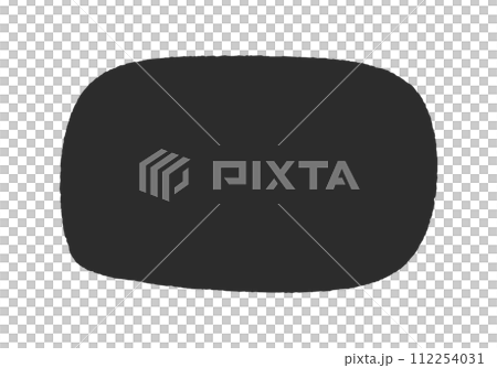 Cute hand-drawn rectangle - design material for frames and decorations - black 112254031