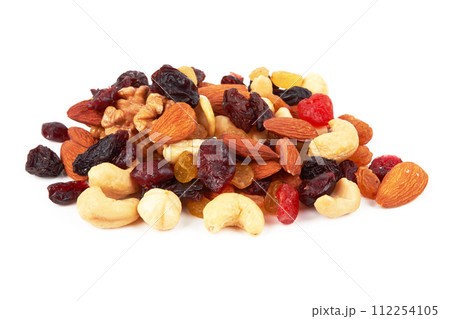Mixed nuts isolated Mixed nuts isolated 112254105