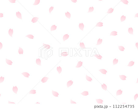 桜の花びらのパターン背景 112254735