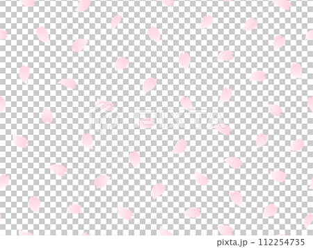 桜の花びらのパターン背景 112254735
