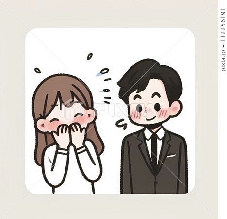 話をする男女 話をする男女 112256191