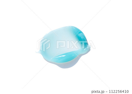 Hydration. Blue Smear cream. Cosmetic smear of essence, serum close-up, for healthy glowing skin. Gel skin care product Cosmetic essence, skin care, translucent serum close-up. Hydration. Blue Smear cream. Cosmetic smear of essence, serum close-up, for healthy glowing skin. Gel skin care product Cosmetic essence, skin care, translucent serum close-up. 112256410
