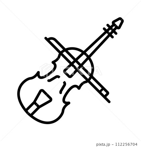 violin icon vector violin icon vector 112256704