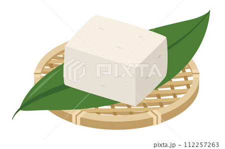 美味しそうな沖縄の島豆腐のベクターイラスト 美味しそうな沖縄の島豆腐のベクターイラスト 112257263