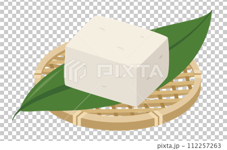 美味しそうな沖縄の島豆腐のベクターイラスト 美味しそうな沖縄の島豆腐のベクターイラスト 112257263