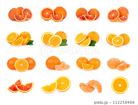 blood orange,tangerine isolated on white background 112258489