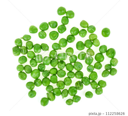 Top view of Snow peas isolated on white background 112258626