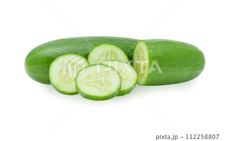 cucumber isolated on white background 112258807