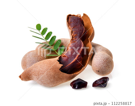 Sweet tamarind isolated on white background 112258817