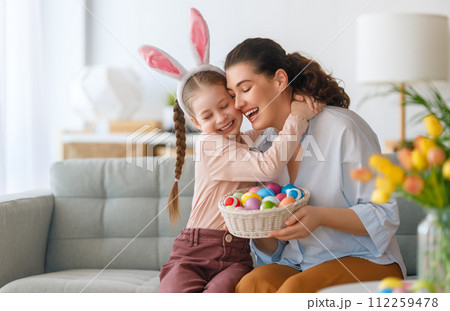 Family celebrating Easter Family celebrating Easter 112259478