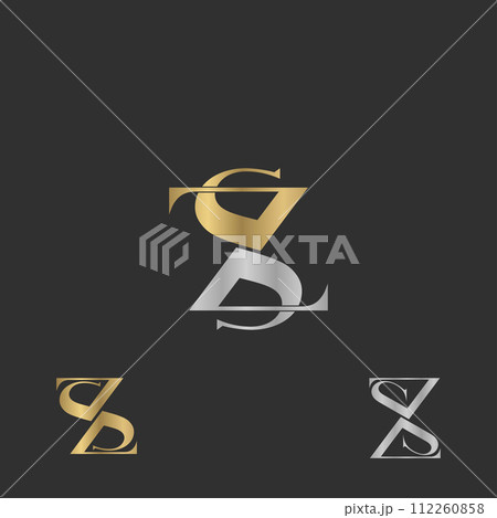 ZS or SZ logo and icon design 112260858