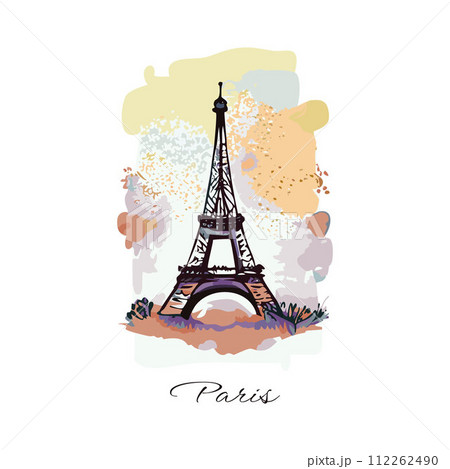AI-generated content. Paris Eiffel Tower France 112262490