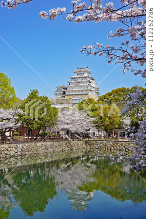 世界遺産 姫路城と美しい満開の桜, 姫路, 兵庫県, 日本 世界遺産 姫路城と美しい満開の桜, 姫路, 兵庫県, 日本 112262786