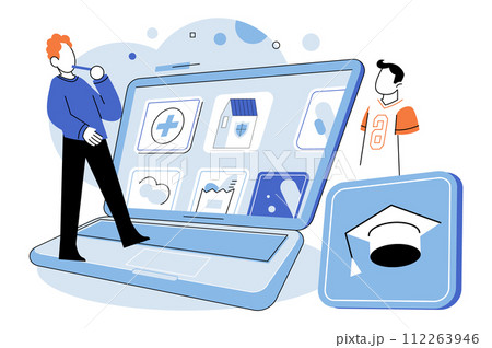 Scholarship vector illustration. The scholarship concept is beacon, lighting way through corridors academia Banking on education is wise investment, and scholarships are interest-bearing 112263946