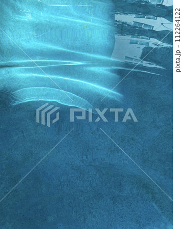 Blue pool water with sun glare Blue pool water with sun glare 112264122