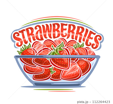 Vector Strawberry Bowl 112264423