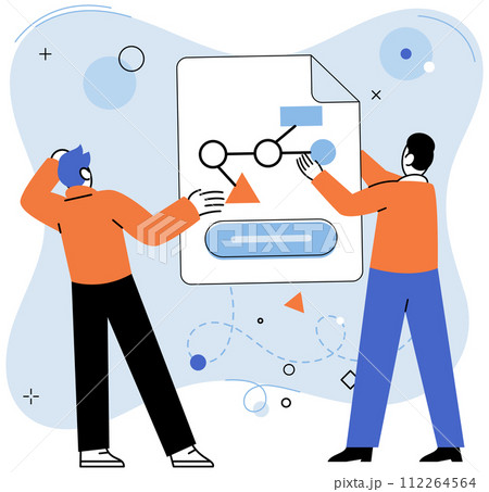 Shared file vector illustration. Access controls and encryption technologies safeguard shared files from unauthorized access Technology plays pivotal role in facilitating seamless sharing and transfer 112264564