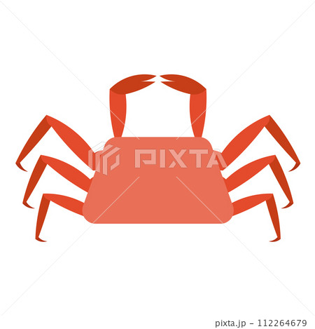 Crab simple icon on white background Crab simple icon on white background 112264679