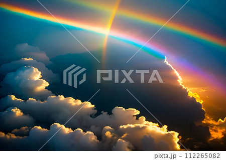 rainbow on sky rainbow on sky 112265082