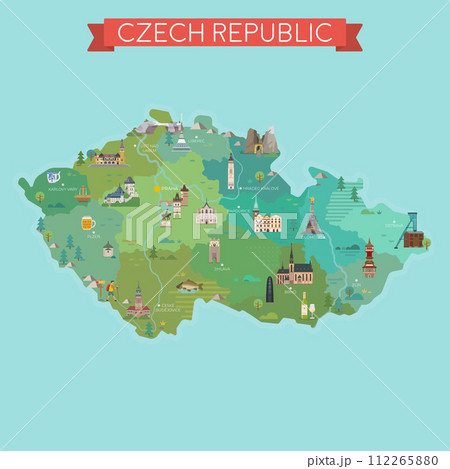 Map of Czech Republic 112265880