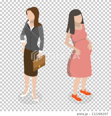 3D Isometric Flat  Conceptual Illustration of My Body My Choice, The Struggle for Rights and Equality 112266207