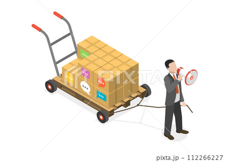 3D Isometric Flat Conceptual Illustration of Public Relations Manager, Management and Marketing Strategy 3D Isometric Flat Conceptual Illustration of Public Relations Manager, Management and Marketing Strategy 112266227