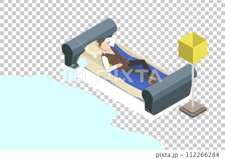 3D Isometric Flat  Conceptual Illustration of Think Big, Creative Person Thinking and Dreaming 112266284