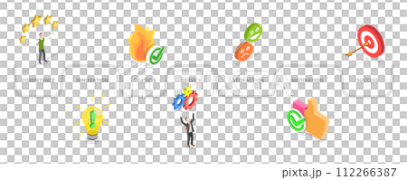 3D Isometric Flat Conceptual Illustration of Business Excellence 3D Isometric Flat Conceptual Illustration of Business Excellence 112266387