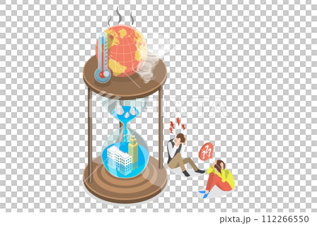 3D Isometric Flat Conceptual Illustration of Global Warming 3D Isometric Flat Conceptual Illustration of Global Warming 112266550