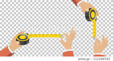 3D Isometric Flat Conceptual Illustration of Measuring Tape 3D Isometric Flat Conceptual Illustration of Measuring Tape 112266582