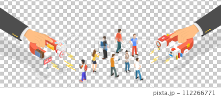 3D Isometric Flat Conceptual Illustration of Inbound Vs Outbound Marketing 3D Isometric Flat Conceptual Illustration of Inbound Vs Outbound Marketing 112266771